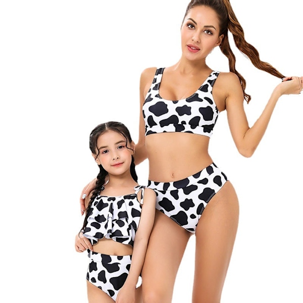 Bademode Mode Leopard Print Delt Badedragt Dame Sports Bikini Mor-Datter Matchende Outfit Badedragt Leopard print Children 104