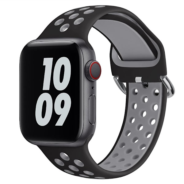 Urrem til Apple Watch iWatch 38mm/40mm/41mm Sort og Grå