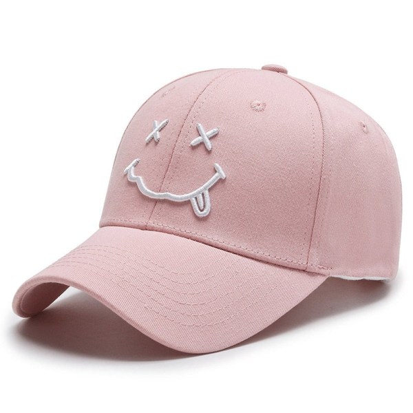 Baseballkepsar med broderat leende för damer Kpop Svart Bomull Justerbar Snapback Rolig Hip Hop Keps Höst Sol Pappa Hattar för Herr 05 Adjustable