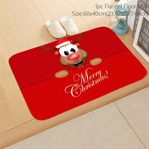 Jultomten Jul Dörrmatta Kuddfodral Juldekorationer för Hemmet 2023 Navidad Ornament Julgransprydnader Nyårspresenter Pillowcase - B032