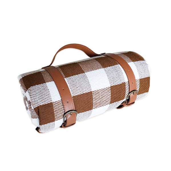 Paksu nahkainen ruudullinen piknikmatto, kokoontaitettava retkeilymatto, vedenpitävä kosteudenkestävä ulkoiluun, retkeilyyn, rannalle, piknikpeitto 04 150x200