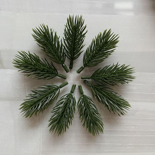 10 st Tallkvistar Konstgjorda Falska Växter Konstgjord Blomgren Juldekoration DIY Tillbehör Bukett Presentförpackning geen small