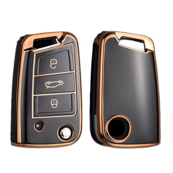 Nytt TPU Bil Flip Nyckelfodral Skal för Golf 7 MK7 Tiguan MK2 för Seat Ateca Leon FR Ibiza Skoda Octavia Kodiaq red
