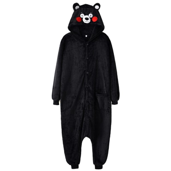 Flanellbjörn Onesies Kigurumi Kumamon Djur Pyjamas Bästa Presenten Cosplay Kostymer Jumpsuit Dragkedja Kumamon M