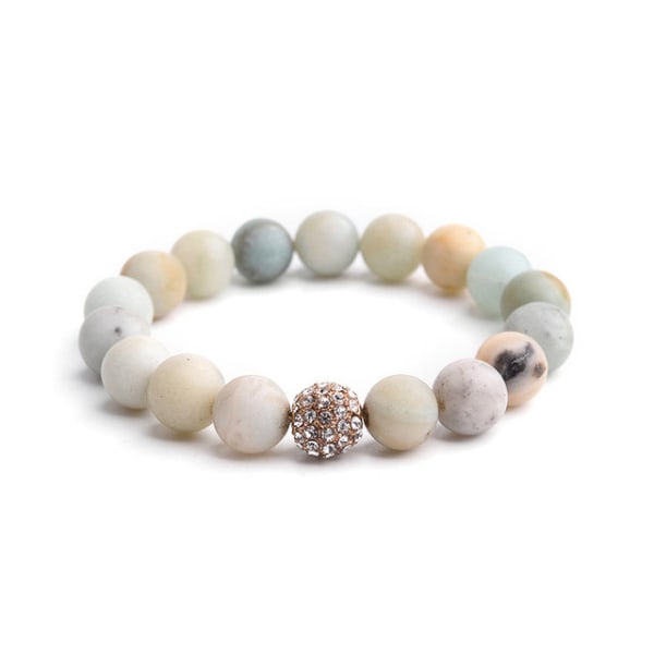 Mode Armbånd til Kvinder Matte Frosted Amazonit Perler med Lotus OM Buddha Charm Yoga Armbånd 108 Mala Halskæde Dropshipping style L