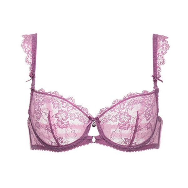 Undertøy Varsbaby Sexy Uforet Balconette Demi-Cup Bøyle BH med Blonde Blue 38C