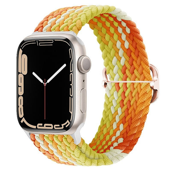 Kellon ranneke Apple Watch iWatch 42/44/45/49mm 8-muotoinen solki suitsuke oranssi gradientti keltainen