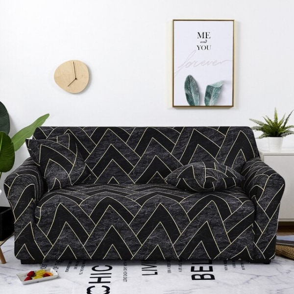 Stretch Rutig Sofföverdrag Elastiska Soffskydd för Vardagsrum funda soffa Stol Sofföverdrag Heminredning 1/2/3/4-sits Color 7 3-seater 190-230cm