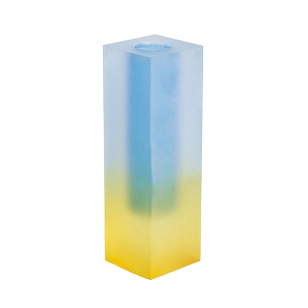 Kubformad Vas Lätt Lyx Europeisk Stil Faux Kristall Matt/Slät Behållare Ornament Romantisk Blommig Blå Gul B Blue Yellow B