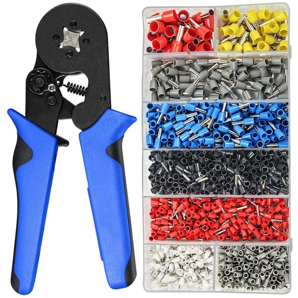 0,08-10mm Rörtångsklämmor Verktygsset Nytt 1200st Terminalklämmor Mini Elektrisk Tång HSC8 Precisionsklämsats Red plier and1200pcs