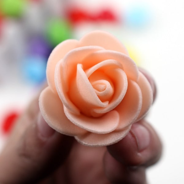 50/100/200/500 kpl 3 cm Vaahtoruusu Nallekarhulle Keinotekoiset Kukat DIY Lahjat Laatikko Häät Koristeellinen Joulu Kodin Sisustus 20 Väriä Rose red 50