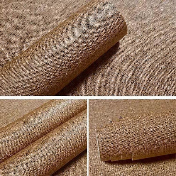 Itseliimautuva tapetti, yksivärinen tekstuuri, vinyylitapetti, kahvi Coffee