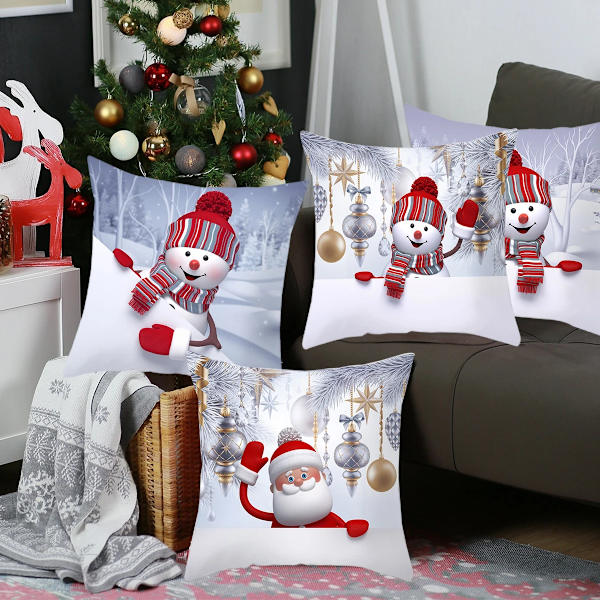 Jul Kuddfodral Juldekorationer för Hemmet 2023 Julpynt Xmas Navidad Gåvor Gott Nytt År 2024 3