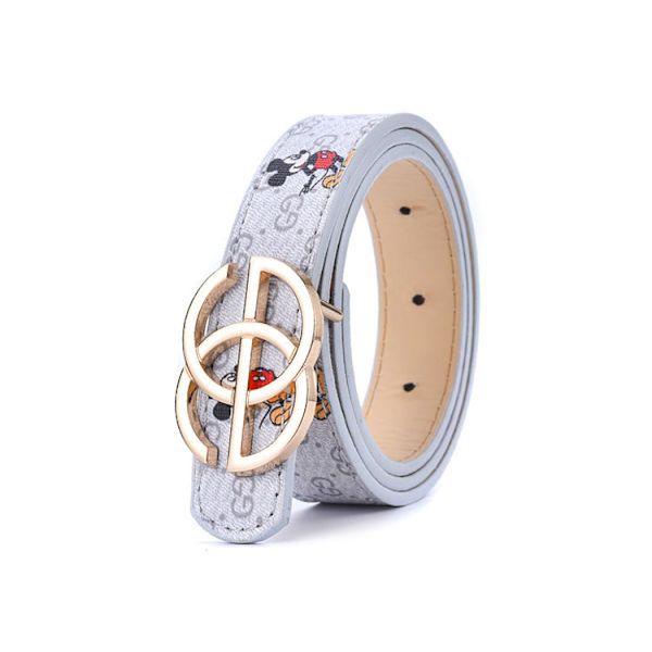 Allsidigt Barnbälte Student Ungdom Slätt Spänne Jeans Bälte Direkt Gold buckle khaki 80CM