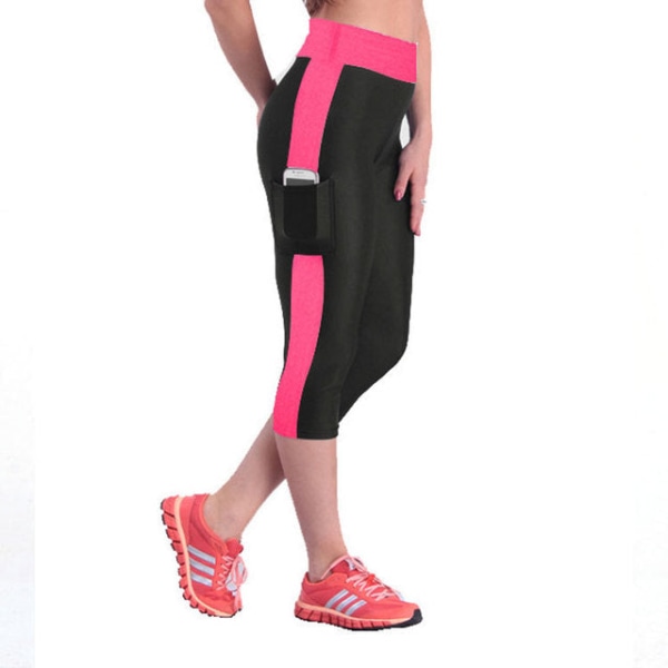Yogabukser Elastisk Push Up Leggings Sport Trening Tights Gym Jenter Bukser Dark Blue White XL
