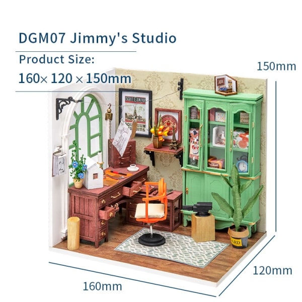Robotime Rolife DIY Trä Dockhus Miniatyr DGM07 Jimmy's Studio Brazil DGM07
