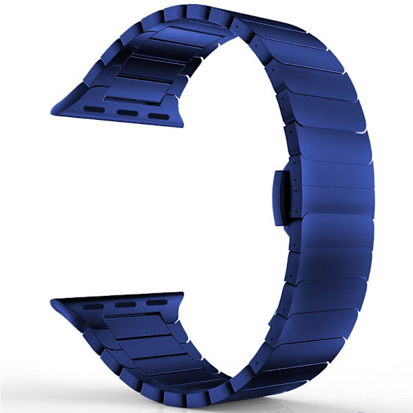 Rostfritt stålarmband för Apple Watch band 44mm 40mm iWatch band 42mm/38mm Fjäril Metallarmband Apple watch serie 5 4 3 se 6 blue 38mm or 40mm