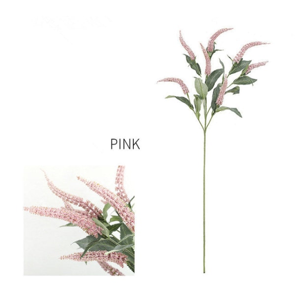 Lyxig lång salvia gräsgren konstgjorda blommor DIY falska växter hem bröllop Dekoration blommor artificiella Pink