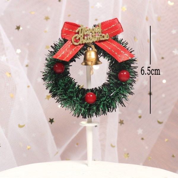 Julekage Dekorativ Indsættelse Græsring Blade Sika Hjort Juletræ Gavepose Fødselsdag Bagning 2.5cm golden gift bag
