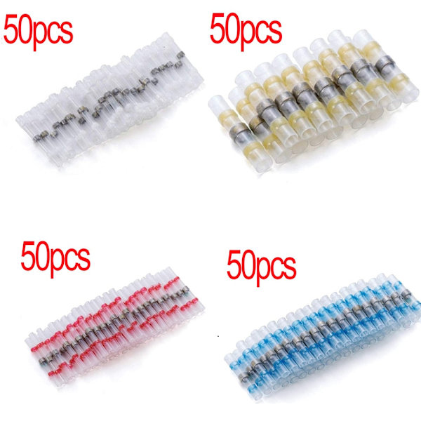 Vedenpitävät juotosliittimet lämpökutistuvat liittimet puristusliittimet sähköjohdon liitin auton eristetty liitin 100pcs