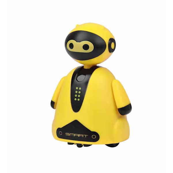 Rita Linjer Följ Leksak Magisk Penna Induktiv Barn Baby Lastbil Tank Leksak Mini RC Robot Ingenjörsfordon Bil Följ Pingvin Gåva 1pc yellow robot As photo