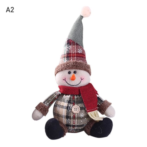 Juledukker Julenissen Snømann Elg Leker Julefigurer Rød Juletrepynt Juledekorasjoner Til Hjemmet tree snowman