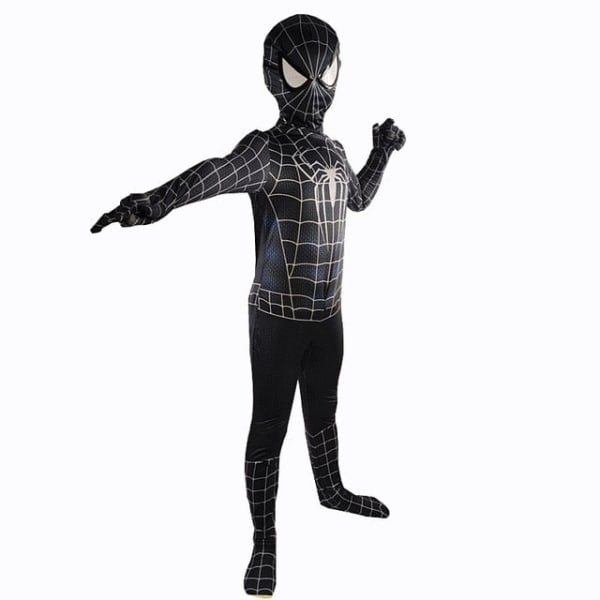 Spiderman Miles Morales Cosplay Kostym Zentai Bodysuit Anime Superhjälte Kostym Jumpsuit för barn Spandex Halloween Cosplay Style 9 120