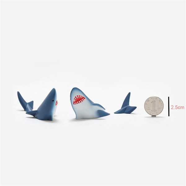 2 stk. 3D-hai-kjøleskapsmagneter i resin, meldingsklistremerker for kjøleskap, voksen mann, jente, gutt, barn, leketøy, bursdagsgaver Shark
