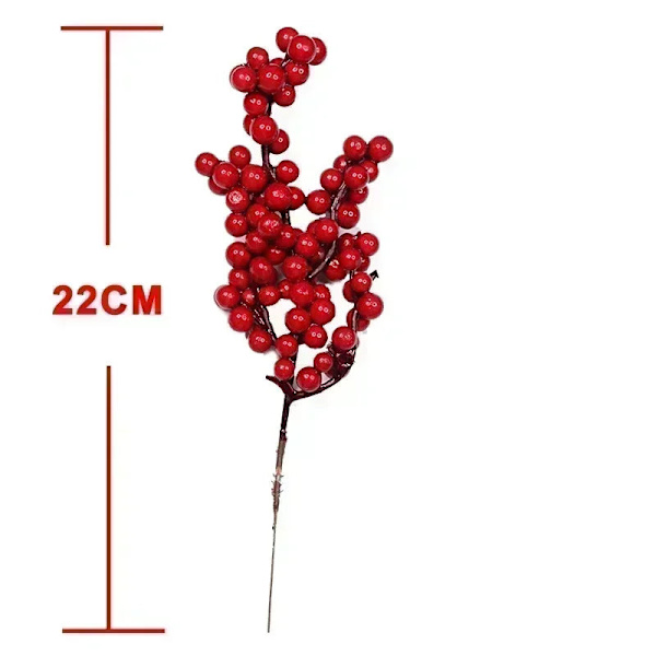 1-10 st Jul Simuleringsbär 14 Bär Konstgjord Blomma Frukt Körsbärsväxter Hem Juldekoration DIY Gåva B-10 PCS