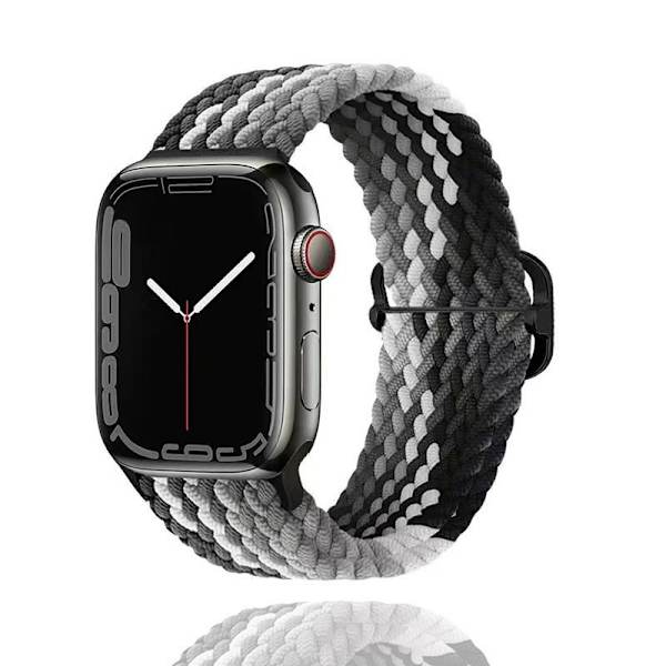 Klockarmband för Apple Watch iWatch 42/44/45/49mm 8-formad spänne svart gradient grå