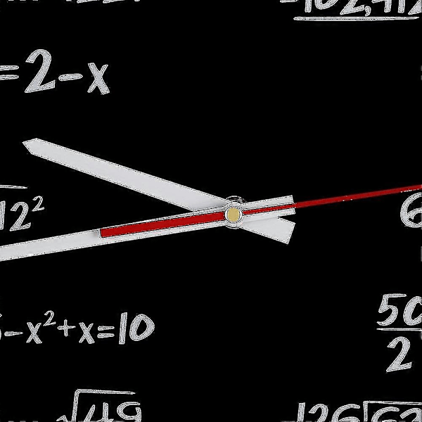 Matematisk klocka - Akryl väggklocka Matematisk Modern Design Hemmakontor Dekoration Tillbehör Svart