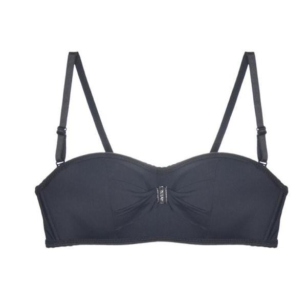 Sexede trådløse BH'er til kvinder, blød sømløs brystholder, half cup push up lingeri, multi way usynlig BH Black 36A