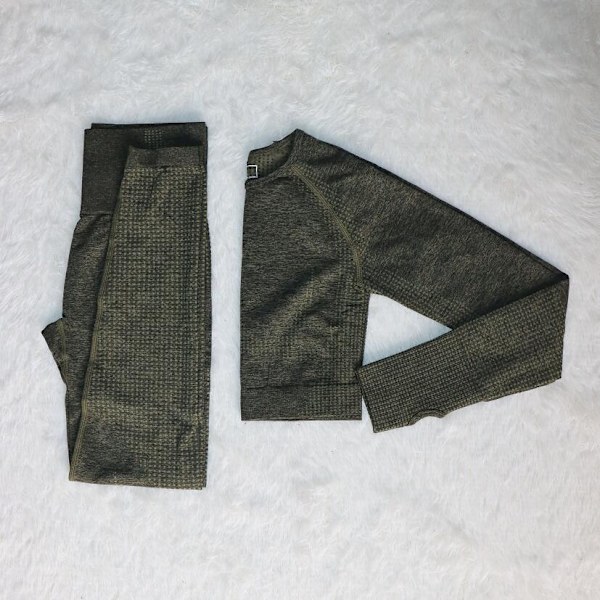Joogasetit Fitness Urheilupuvut GYM Vaatteet verryttelypuku toppi Korkeavyötäröiset leggingsit naisille gray blue shorts set M