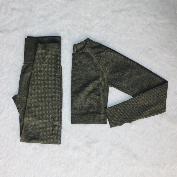 Yoga Set Träningskläder Sportset Gymkläder Träningsoverall Högmidjade Leggings För Kvinnor Pink set 2 M