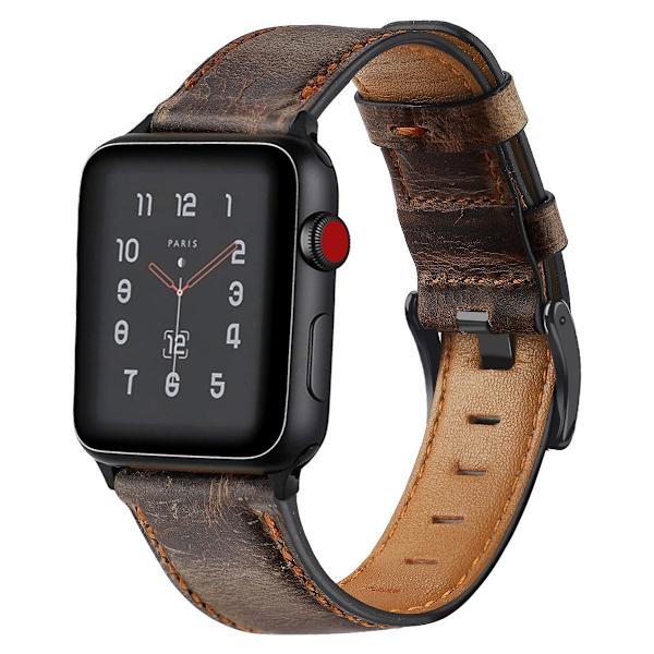 Klockarmband för Apple Watch iWatch Mörk kaffebrun 38/40/41/42mm