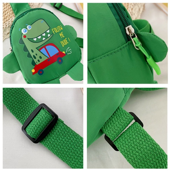 Sød børnetaske tegneserie dinosaur børnetasker børnehave førskole udendørs rejse rygsæk til drenge piger skulder crossbody Red