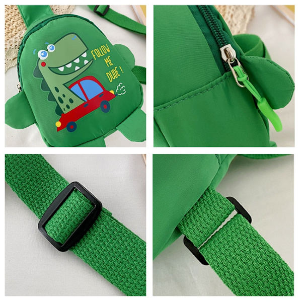 Sød børnetaske tegneserie dinosaur børnetasker børnehave førskole udendørs rejse rygsæk til drenge piger skulder crossbody Yellow