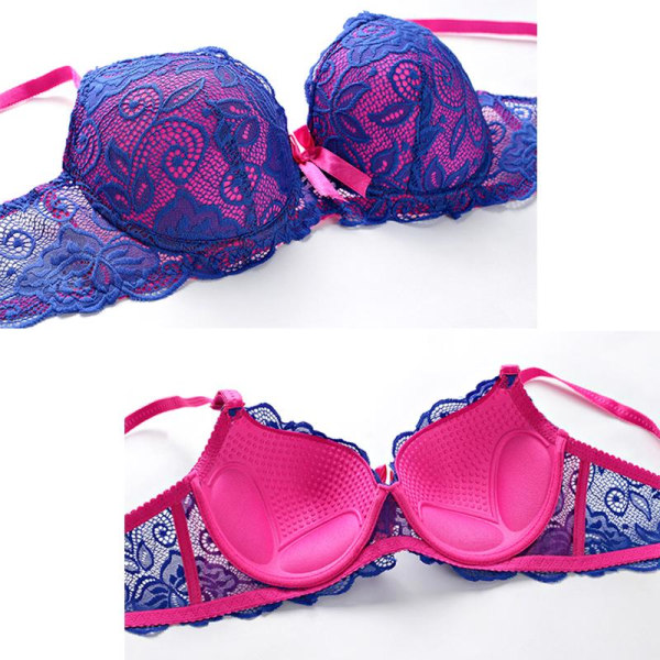Plus Size Blonde BH'er til Kvinder Sexet Undertøj Super Push Up Messing B C Dame Undertøj Black 85C