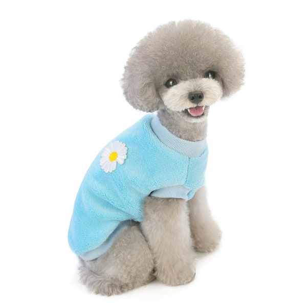 Små hund coral fleece hemkläder husdjurskläder Rose Red L