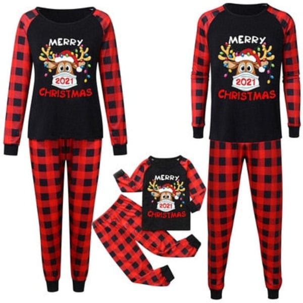 Julpyjamas Matchande Familj Pyjamas Nyår Sovkläder Mamma och jag Kläder Pojke Flicka T-shirt Byxor Kostym Baby Romper Look Sovkläder 1 price for 1pcs3 MOMMY-M