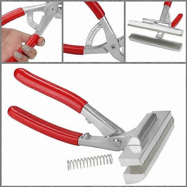 Lærredstang til Rammer - 19,2 x 12,01 cm - Fjederbelastet Tang, Bredt Værktøj til Polstring i Metal Legering med Polstrede Håndtag