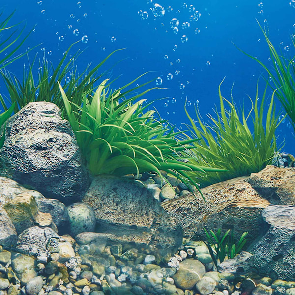 2x Akvarium Bakgrunnspapir HD Bilde 3D Tredimensjonalt Akvarium Tapet Bakgrunnsmaleri