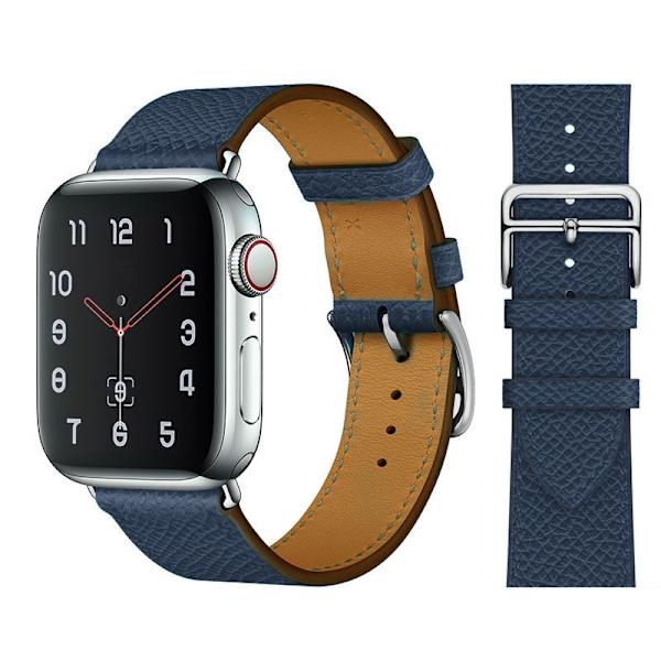 Klockarmband för Apple Watch iWatch 42mm/44mm/45mm/49mm Korsmönstrad midnattsblå
