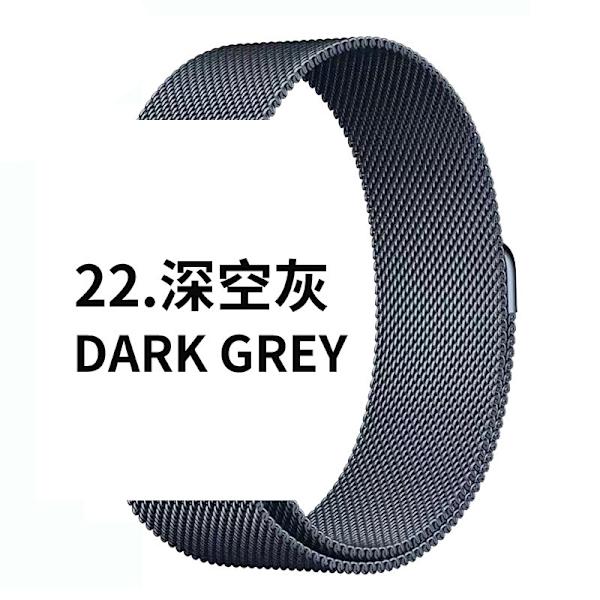 Klockarmband för Apple Watch iWatch för 1-9 generationer: 38-40-41mm/s10 42mm 22 Deep Space Gray