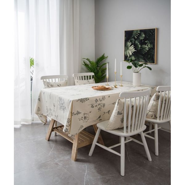 INS Stil Bomull Linne Duk Etnisk Stil Bohemisk Svart och Vit Tryckt Matsalsduk Bokduk Linen arrow without lace 140*180