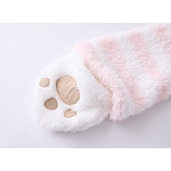 Vinter Kvinnor Onesie Pyjamas Kawaii Cat Lovely Ear Långärmad Rosa One-Piece Sleepwear Kvinna Casual Söt Hemkläder Tjej Pink