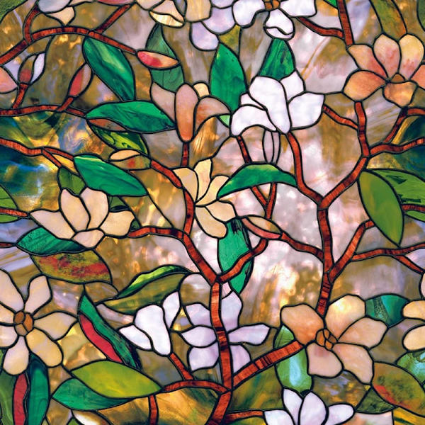 Fönsterfilm insynsskydd klistermärken artscape Magnolia Fönsterfilm Vinylfilm för glasfönster Glasmålningsfönsterfilm Overseas 60x100cm