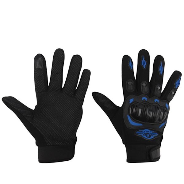 Nya Vinterhandskar Motorcykel Skidhandskar Klätterhandskar Utomhus Cykling Vattentäta Anti-halk Plysch Tjocka Varma Vantar Handskar För Män C-Blue 19-23cm