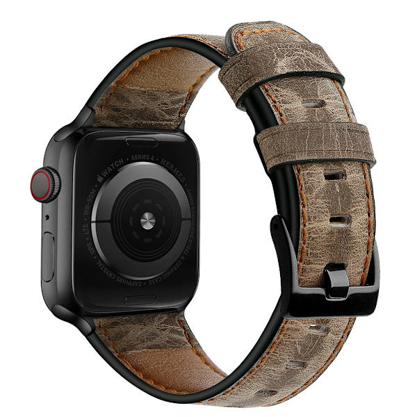 Klockarmband för Apple Watch iWatch kaffebrun 42/44/45/49/46mm