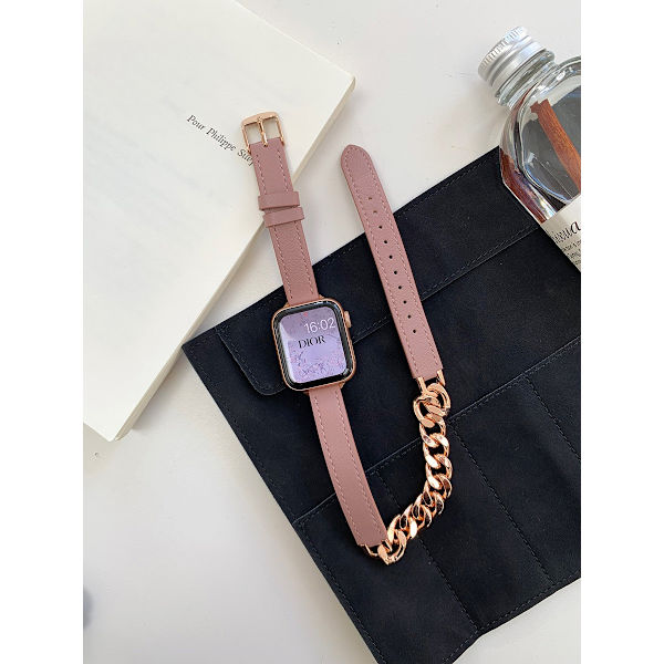 Klockarmband för Apple Watch iWatch 38/40/41MM Rouge Roséguld Kedja